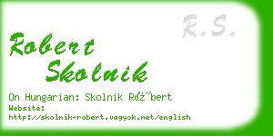 robert skolnik business card